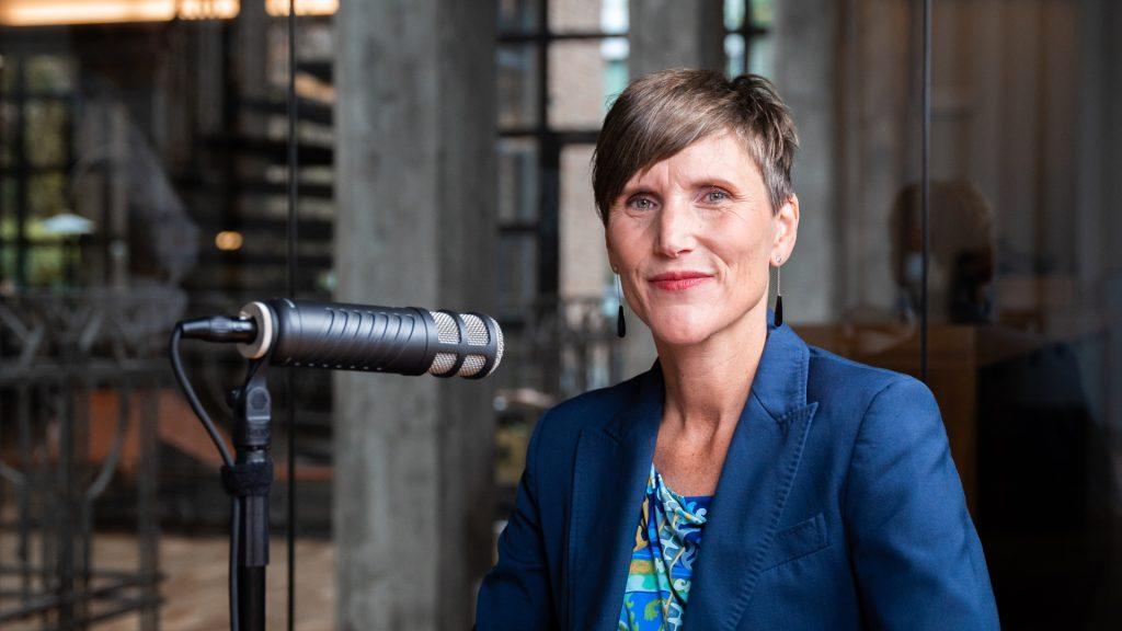 foto van Liesbeth tijdens de co:lab podcast