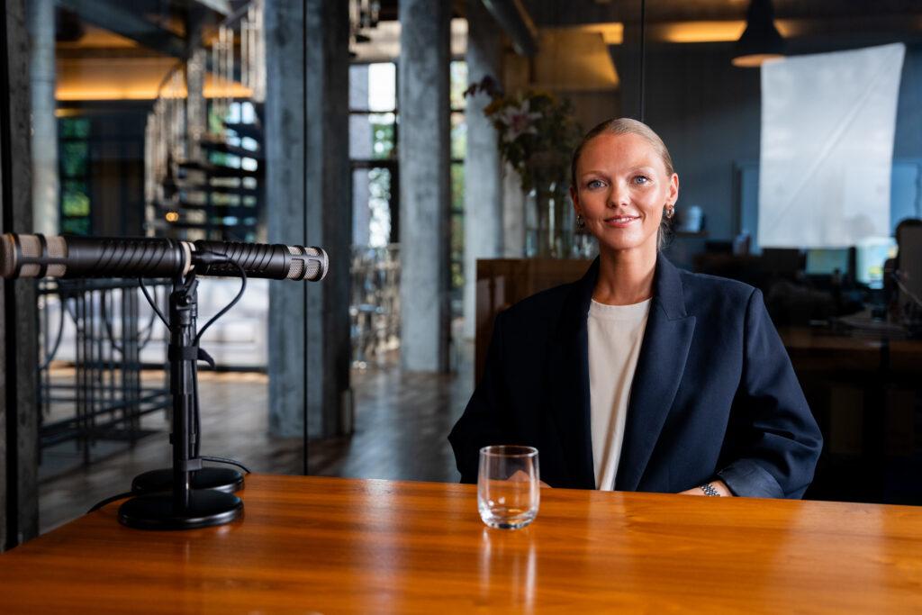 photo of Michèle Mottrie during co:lab podcast